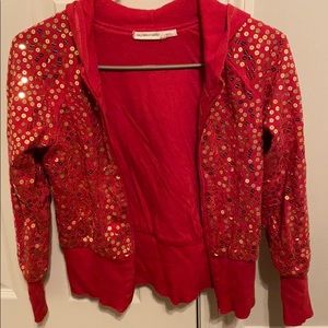 red sparkle jacket